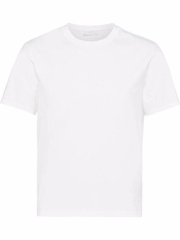 Prada  logo-embroidered cotton T-shirt