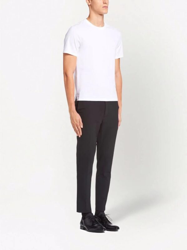 Prada  logo-embroidered cotton T-shirt - Image 3