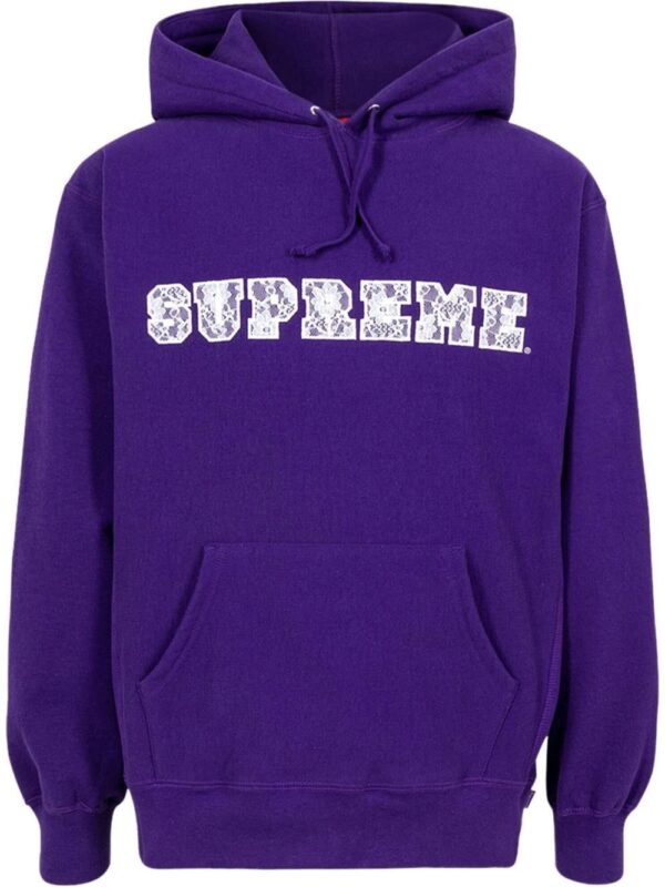 Supreme  lace logo hoodie