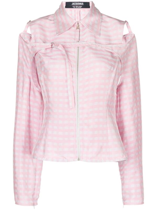 Jacquemus  check pattern long sleeve shirt