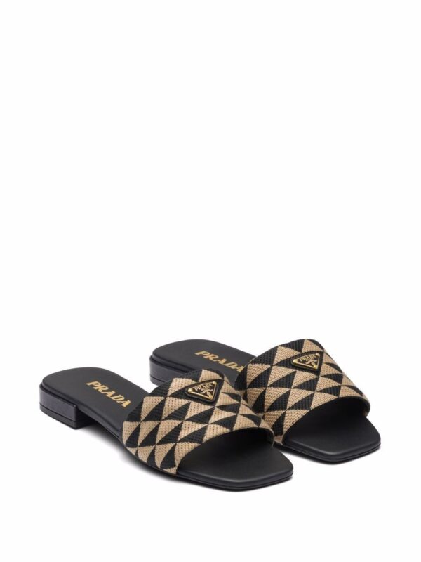 Prada geometric logo-plaque slides - Image 2