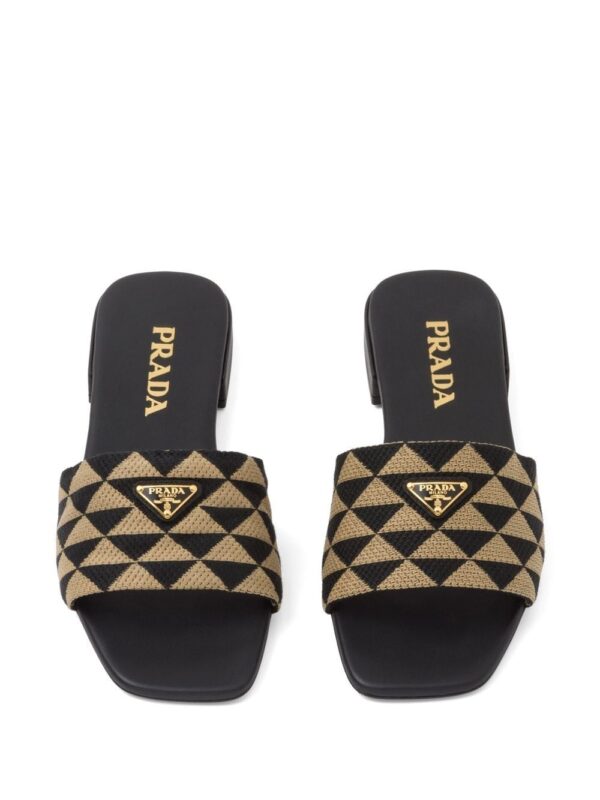 Prada geometric logo-plaque slides - Image 4