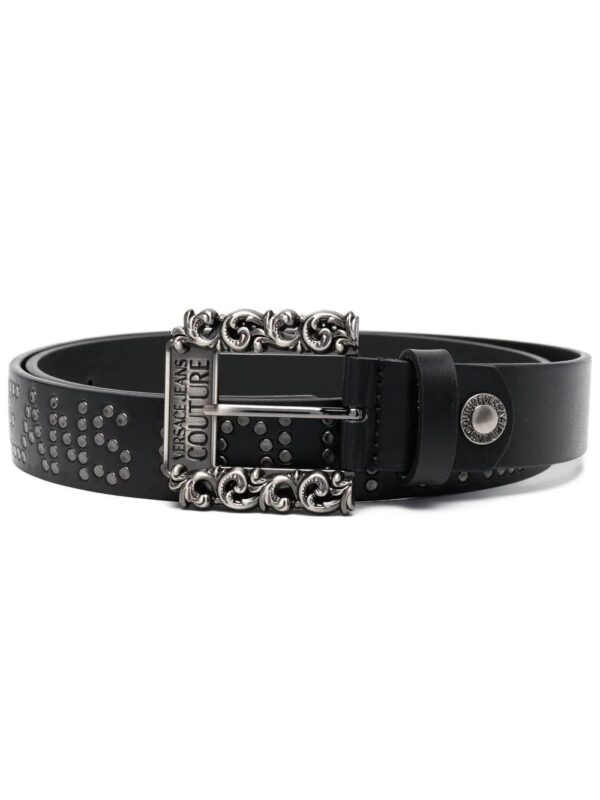 Versace Couture 1 baroque buckle leather belt