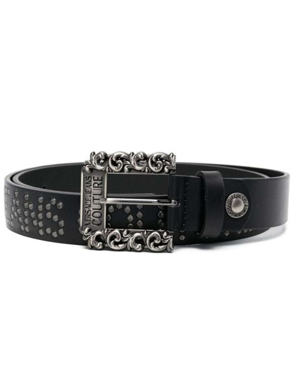 Versace Couture 1 baroque buckle leather belt