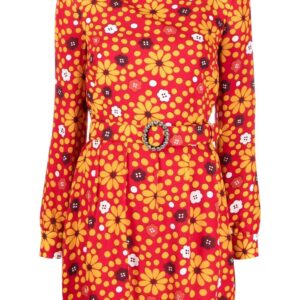 Saint Laurent floral-print minidress
