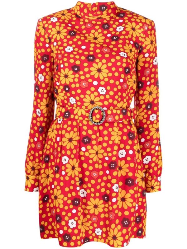 Saint Laurent floral-print minidress