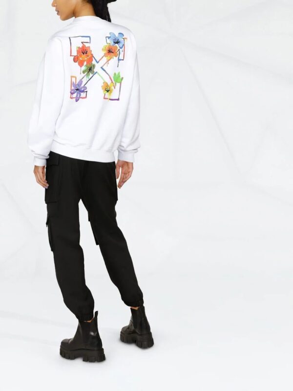 Off-White  Floral Arrows-print sweatshirt - Image 4