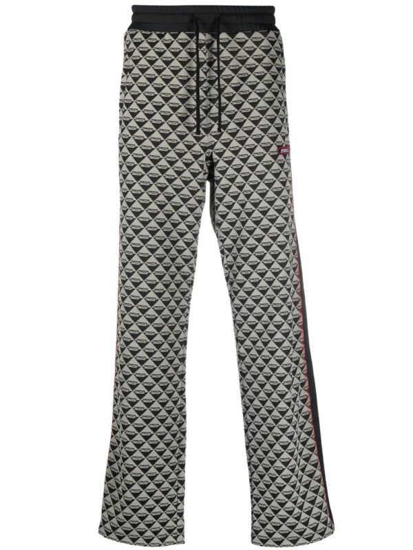 Diesel  geometric-pattern straight-leg trousers