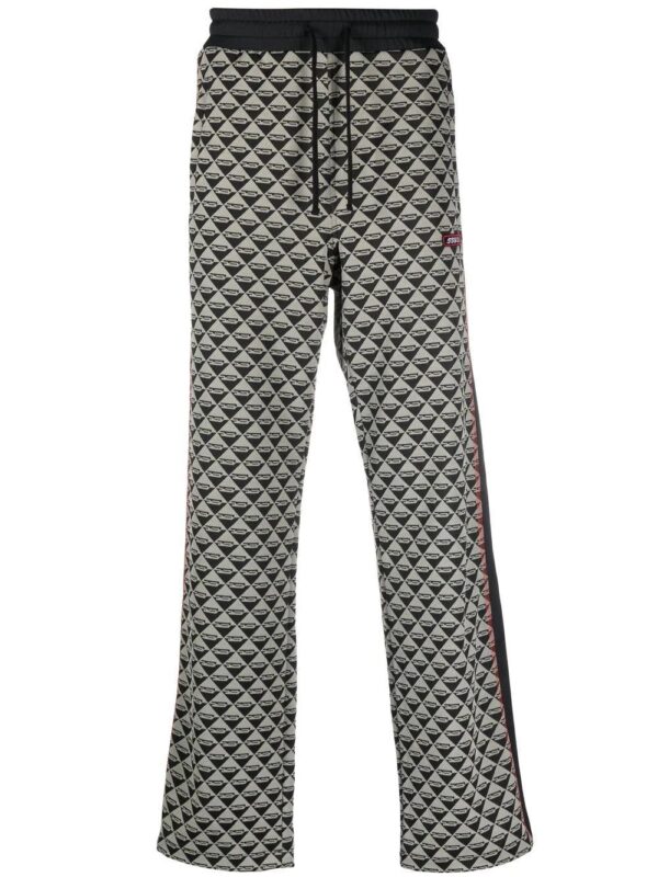 Diesel  geometric-pattern straight-leg trousers