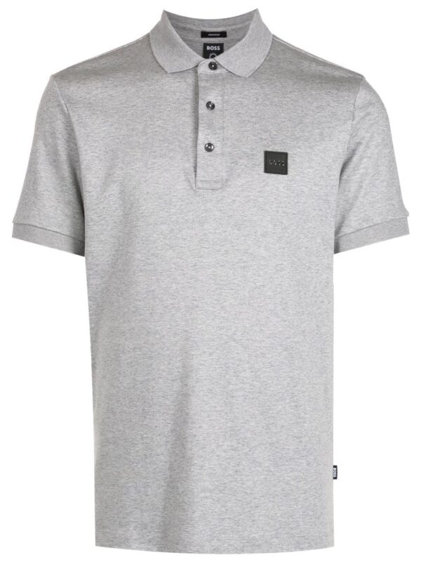 BOSS  logo-patch short-sleeved polo shirt