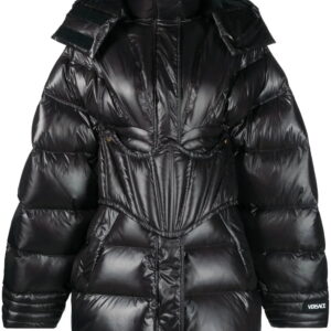 Versace  logo-patch padded jacket