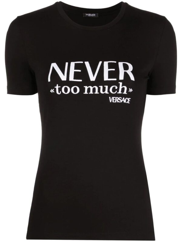Versace  slogan-print short-sleeve T-shirt