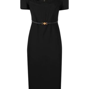 Versace Medusa plaque belted midi dress