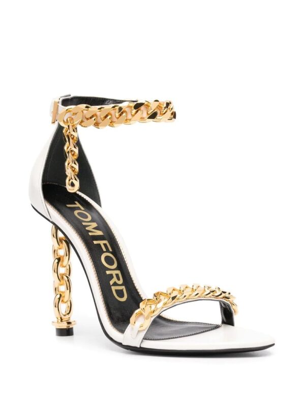 TOM FORD  chain-link detailed 105mm heel sandals - Image 4