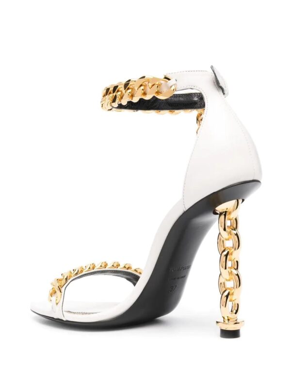 TOM FORD  chain-link detailed 105mm heel sandals - Image 3