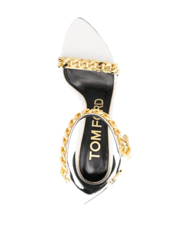 TOM FORD  chain-link detailed 105mm heel sandals - Image 2
