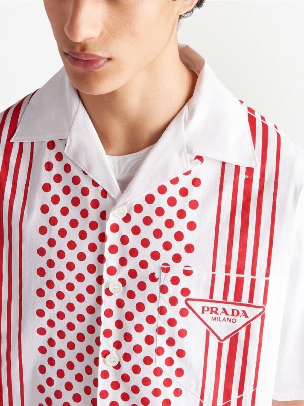 Prada  multi-print cotton shirt - Image 4