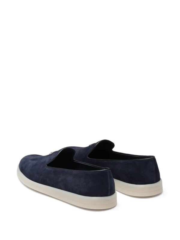 Prada  triangle-patch suede loafers - Image 3