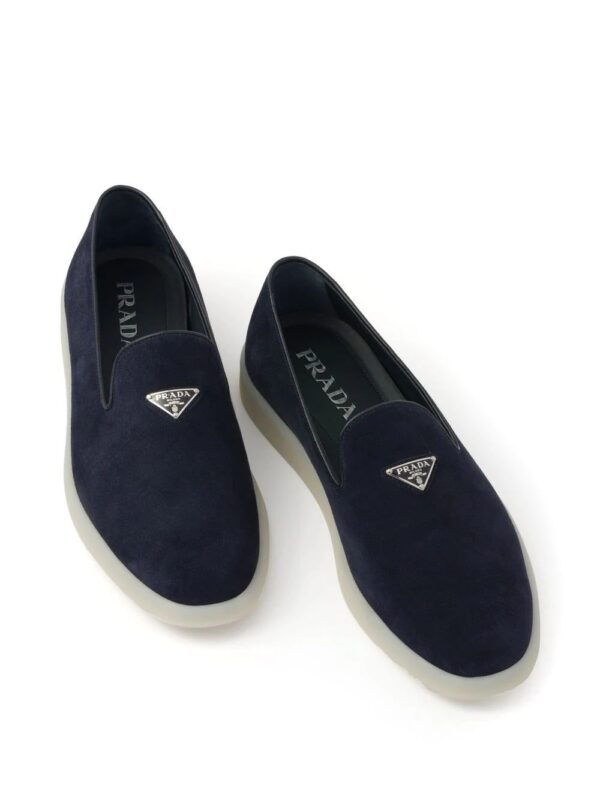 Prada  triangle-patch suede loafers - Image 4