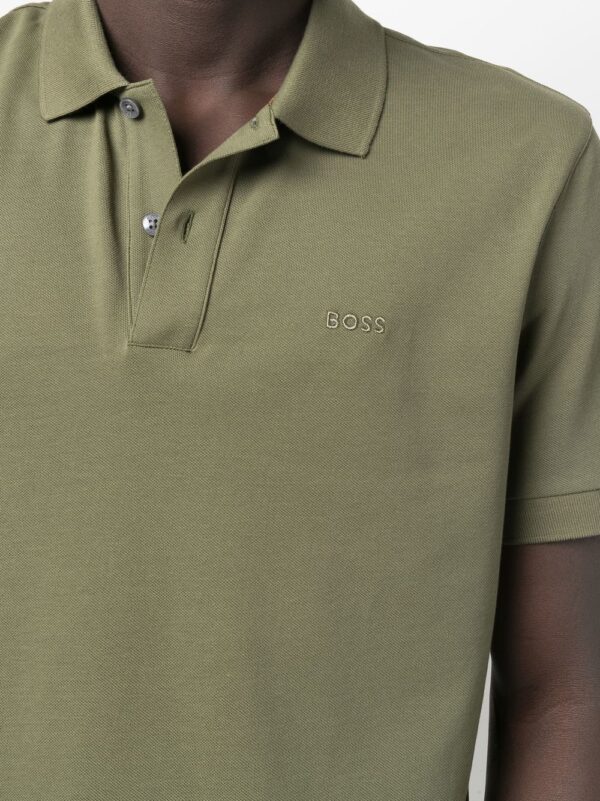 BOSS  embroidered-logo polo shirt - Image 4