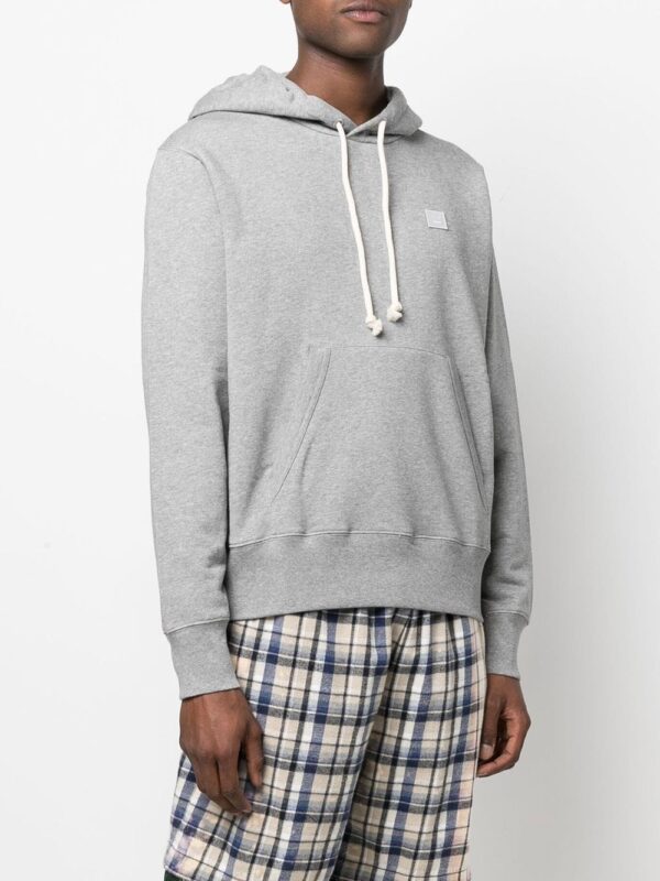 Acne Studios face-patch organic cotton hoodie - Image 4