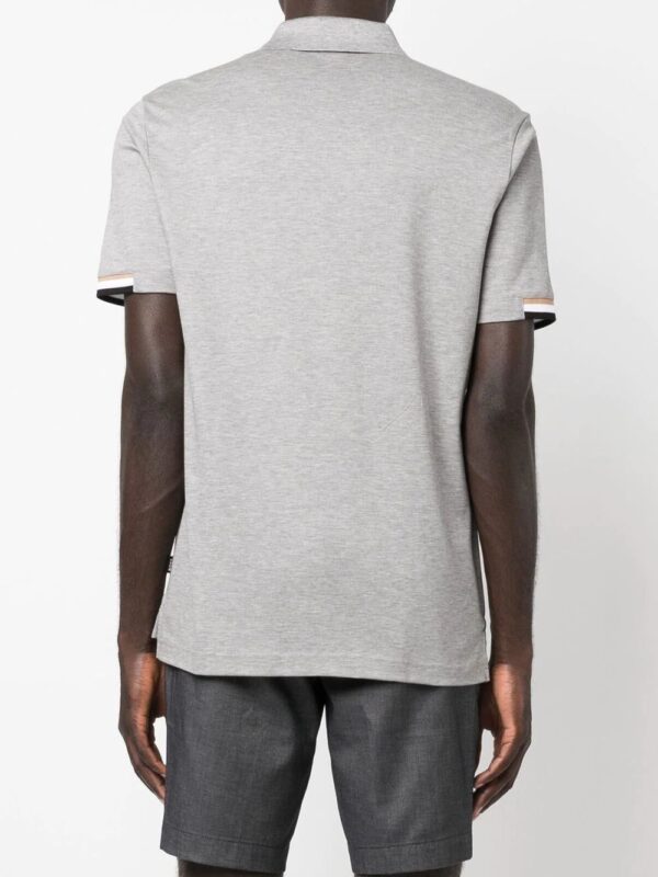 BOSS  stripe-collar short sleeved polo shirt - Image 4
