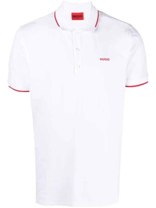 HUGO  logo-print polo shirt