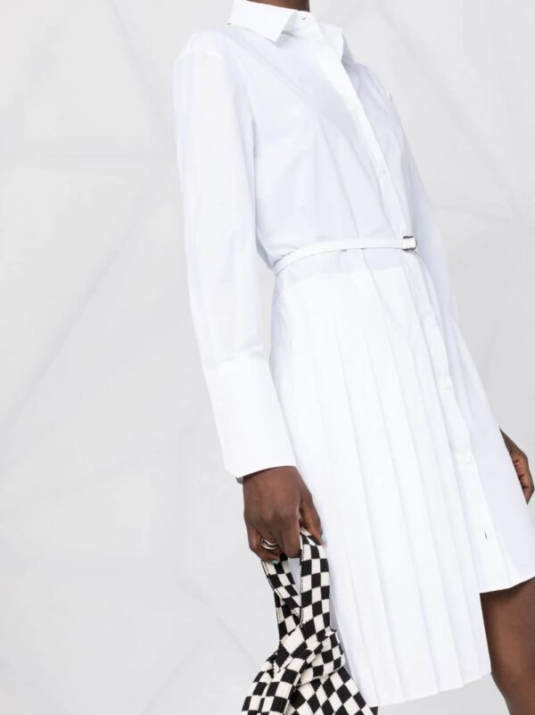 Off-White  slogan-print shirt dress - Image 3