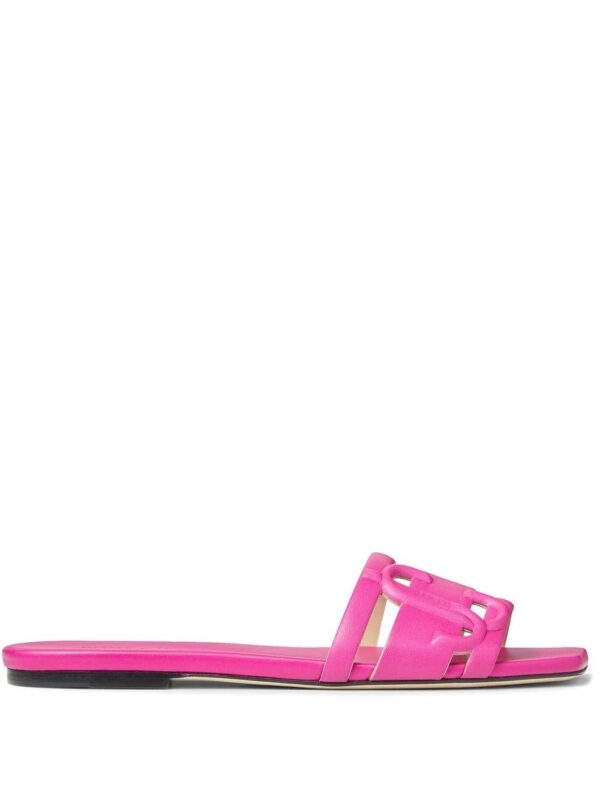 Jimmy choo  Laran debossed-logo sandals