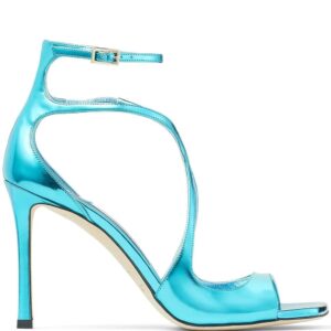 Jimmy choo  Azia 95mm metallic-effect sandals