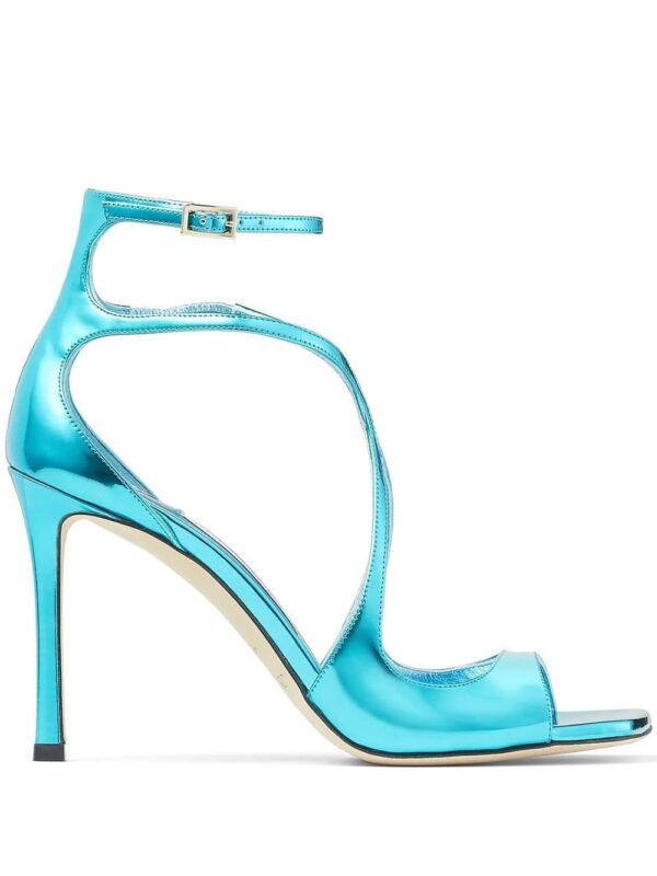 Jimmy choo  Azia 95mm metallic-effect sandals