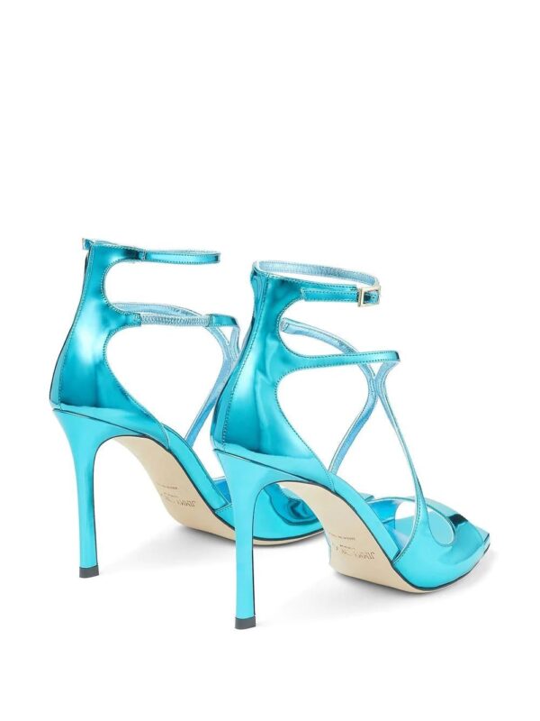Jimmy choo  Azia 95mm metallic-effect sandals - Image 3