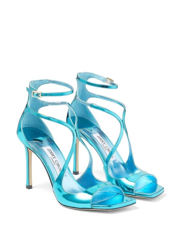 Jimmy choo  Azia 95mm metallic-effect sandals - Image 2