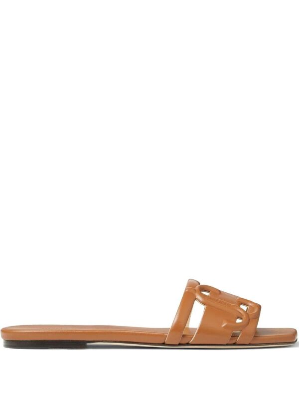 Jimmy choo  Laran debossed-logo sandals