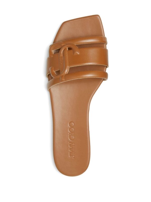 Jimmy choo  Laran debossed-logo sandals - Image 4