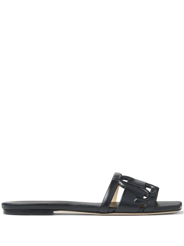 Jimmy choo  logo-patch open-toe sandals