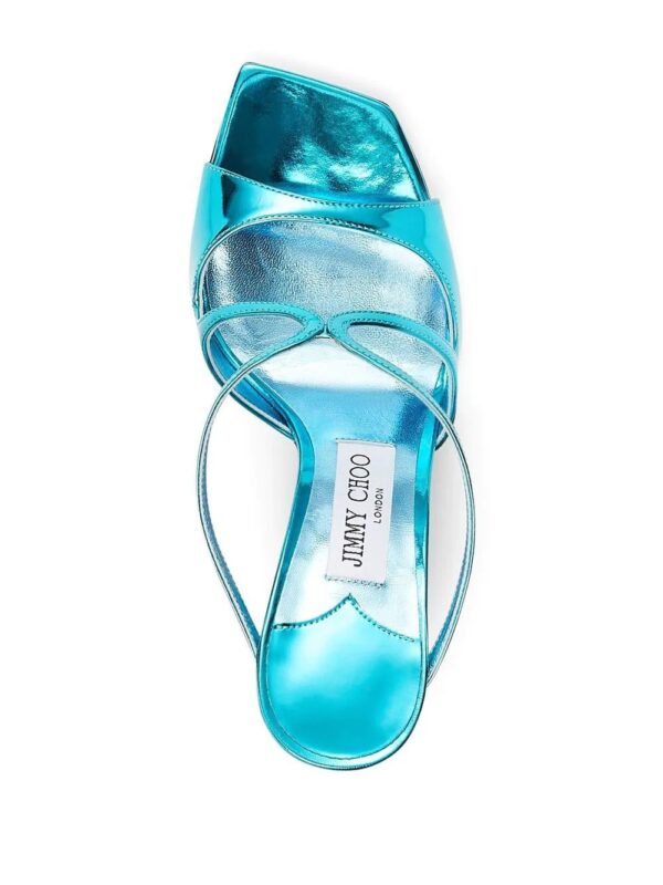 Jimmy choo  Anise 95mm metallic-effect mules - Image 4