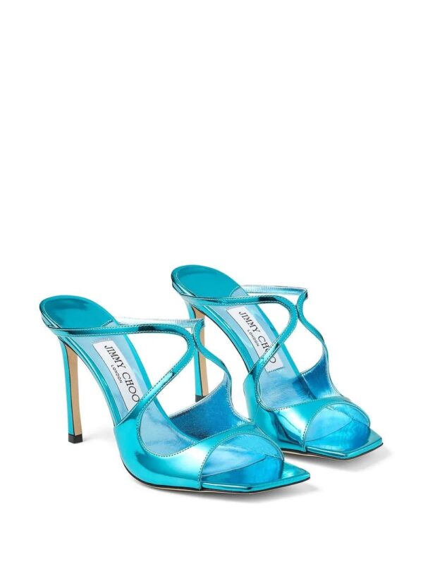 Jimmy choo  Anise 95mm metallic-effect mules - Image 2