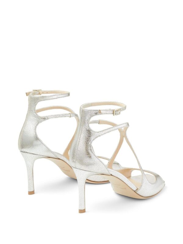 Jimmy Choo  Azia 75mm metallic-effect sandals - Image 3