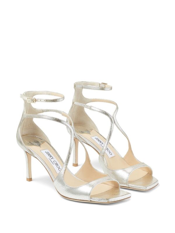 Jimmy Choo  Azia 75mm metallic-effect sandals - Image 2