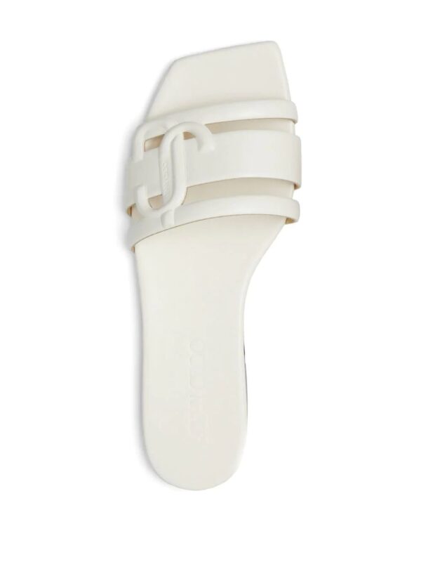 Jimmy choo  Laran debossed-logo sandals - Image 4
