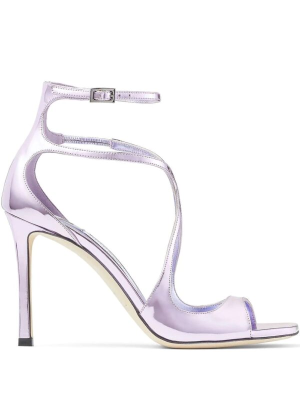 Jimmy choo  Azia 95mm metallic-effect sandals