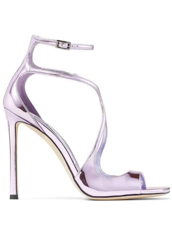 Jimmy choo  Azia 110mm metallic-effect sandals