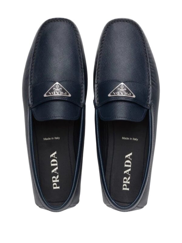 Prada  triangle-logo penny-slot loafers - Image 4