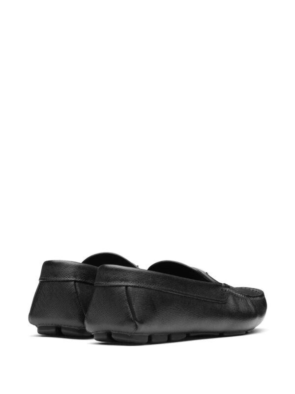 Prada  logo-plaque leather loafers - Image 3