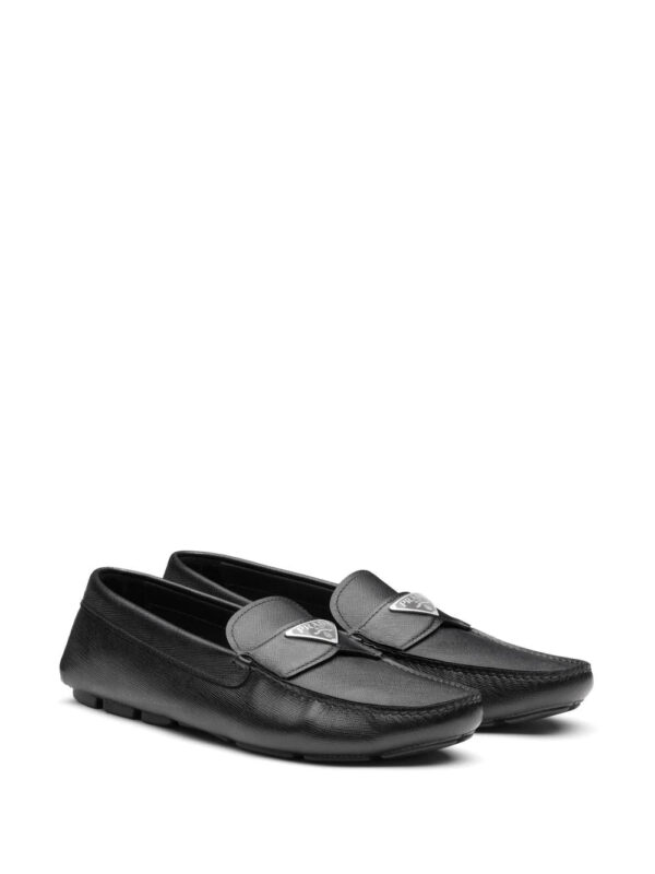 Prada  logo-plaque leather loafers - Image 2