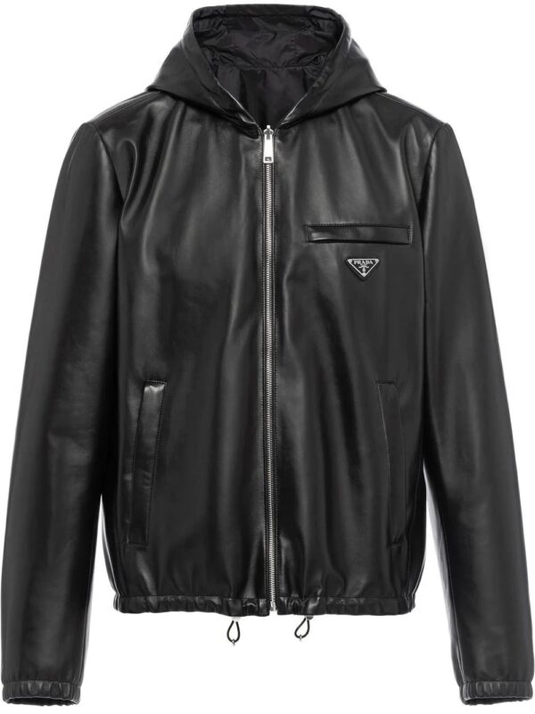 Prada  reversible hooded leather jacket