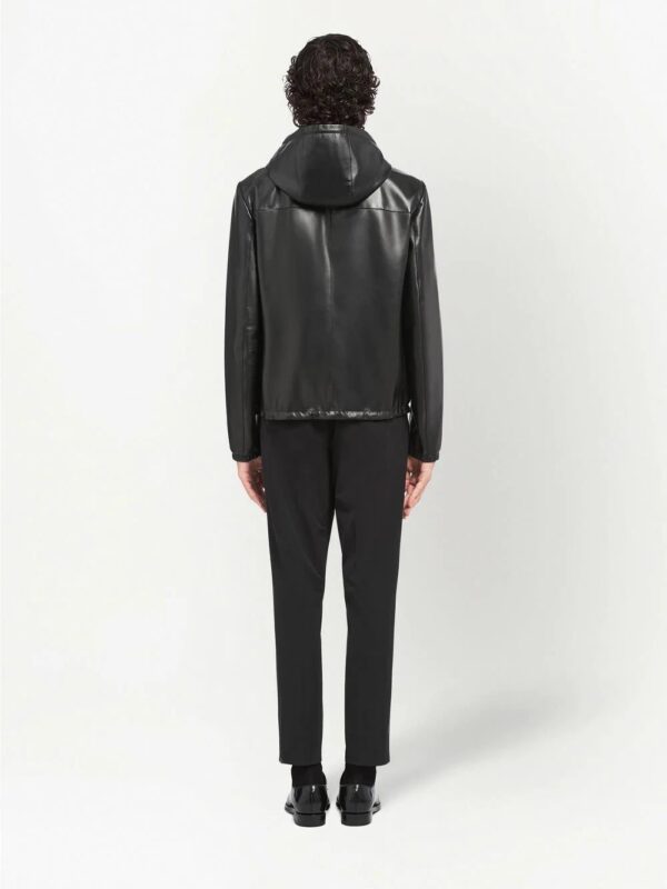 Prada  reversible hooded leather jacket - Image 4