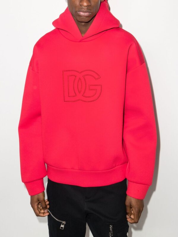 Dolce & Gabbana  embroidered-logo pullover hoodie - Image 2
