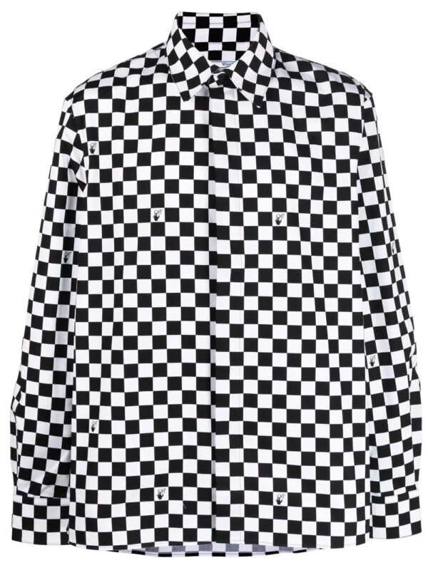 Off-white checkerboard print shirt